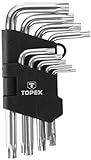 Topex Torx-Schlüsselset - Juego 9 llaves hexagonales torx cortas