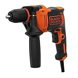BLACK+DECKER Taladro Percutor con Cable 710W, Portabrocas 13mm, Incluye 4 Brocas,...